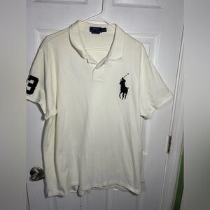 Polo Ralph Lauren Big Pony polo shirt with the number '3' Cream Men’s Size XXL